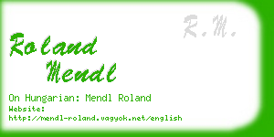 roland mendl business card